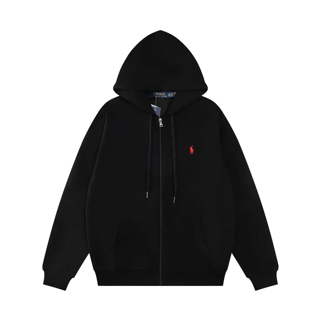 P236 #R95 Ralph Lauren/Ralph Lauren Twelve Color Pony🐎 Embroidered zipper cardigan jacket hooded sweatshirt This hooded sweatshirt is decorated with a simple style that represents Ralph Lauren. It is paired with a pony embroidery pattern, which is three-dimensional and full! The solid color fabric paired with exquisite embroidery instantly sets it off! Hooded sports design, loose and casual fit! The overall texture is very strong! Through the pictures, we can feel the thickness and texture of custom-woven and dyed threads. The workmanship is exquisite. They are shipped from major foreign trade factories. They are all made by masters with many years of experience. Everything is of high standards and requirements! Simple and versatile style ~ super delicate and soft, close to the body without being tied, all fabrics and accessories are original custom-made and of high quality! Perfectly reflects the brand’s sense of superiority! Standard cut, comfortable stretch, unrestricted movement! Highly practical, high-end and classy! Versatile style ~ can be paired with jeans or jogging pants. Ideal for transitioning from your morning commute to weekend events!  Color: Black with red label Black with white label Khaki Navy blue with red label Navy blue with white label White Light gray Dark gray Burgundy Army green Light blue Pink Size: S M L